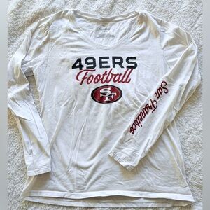 White 49ers Football Long Sleeve Shirt
